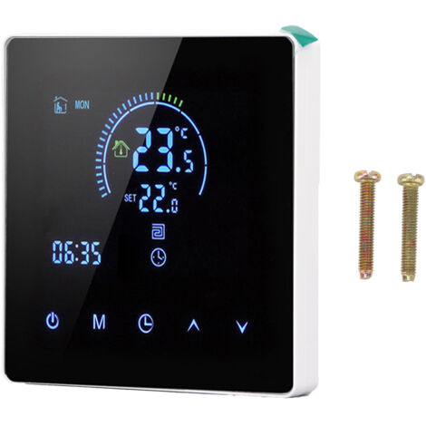 Thermostat Intelligent WiFi Blanc avec Écran LCD Tactile Couleur pour Chauffage Eau Chaudière Maison Bureau Magasin (1/5)