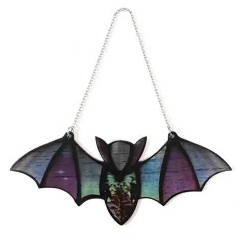 Chauves-souris suspendues Halloween décoratives - Décoration murale et fenêtre multicolore innovante pour maison (1/5)