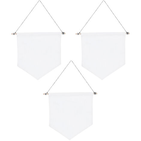 3 Pièces Bannière Murale Vide pour Épingles, Broches et Décorations Maison - Blanc (1/5)