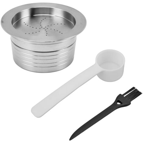Filtre à café réutilisable en acier inoxydable, compatible machine Lavazza A Mio, facile à utiliser avec cuillère incluse. (1/5)