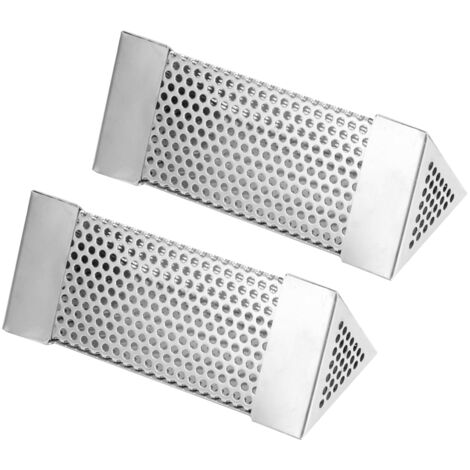 2 Pièces Tube Fumoir pour Barbecue, Boîte à Fumée en Acier Inoxydable 6 Pouces, Accessoire Gril à Pellets