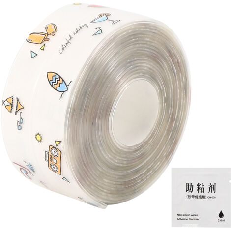 Ruban adhésif étanche PVC transparent pour joints de cuisine et salle de bain, résistant à la moisissure, couleurs variées pour décoration. (1/5)