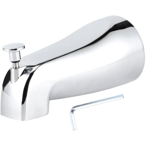 Robinet de Baignoire Murale Électroplacé avec Déviation à Poignée Tirante pour Salle de Bain (1/5)