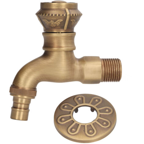 Robinet de Salle de Bain en Laiton Antique, Mitigeur Évier avec Eau Chaude et Froide, Décoration Maison pour Lavabo (1/5)