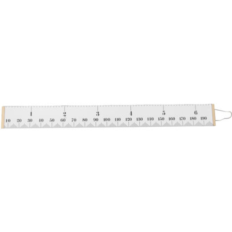 Toise Murale Enfant - Mesureur de Taille Bébé sur Toile Amovible pour Chambre - Blanc Classique (1/5)