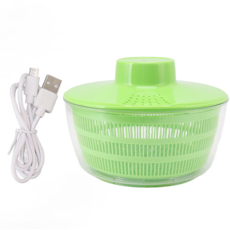 Centrifugeuse Électrique Double Couche Multifonction pour Légumes et Fruits - Essoreuse à Salade Automatique pour Cuisine (1/5)