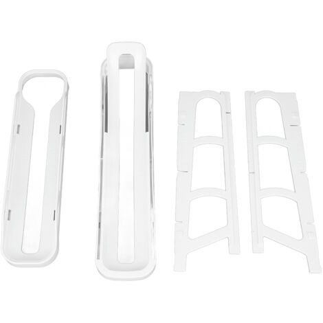 Distributeur d'œufs rotatif 2 niveaux blanc, rangement compact pour comptoir ou réfrigérateur, distributeur automatique d'œufs. (1/5)