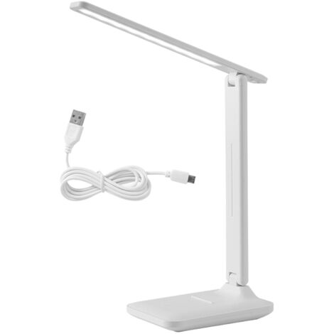 Lampe de lecture LED avec protection des yeux, lumière de bureau USB pour chambre et étude, 10W 5V/1A