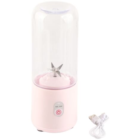 Centrifugeuse Portable 500ml Mini Rose - Extracteur de Jus 6 Lames USB pour Fruits et Légumes (1/5)