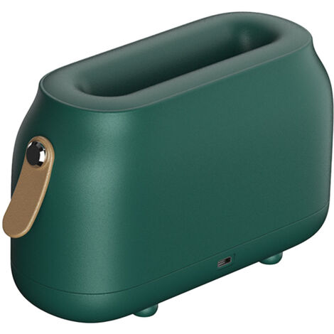 Diffuseur d'huile à flamme USB silencieux, humidificateur d'arôme pour chambre et salon, vert foncé (1/5)