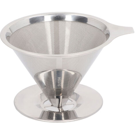 Filtre à Café Réutilisable en Acier Inoxydable 304 pour Méthode de Percolation Lente (1/5)