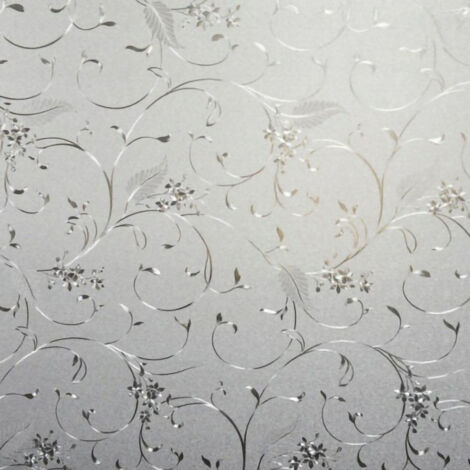 Film Anti-UV Adhésif sans Statique pour Fenêtre Salle de Bain Chambre Salon Motif Fleuri (1/5)