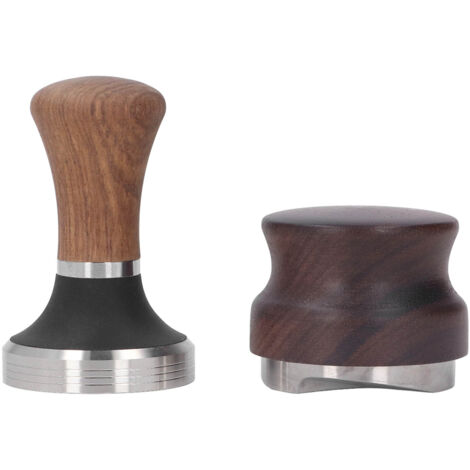 Marteau Presse Café et Distributeur en Acier Inoxydable avec Manche en Bois pour Café 51mm (1/5)