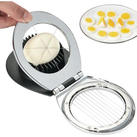 Coupe-Œufs 2 en 1 en Alliage de Zinc avec Râpe - Accessoire de Cuisine Pratique pour Préparation des Œufs (1/5)
