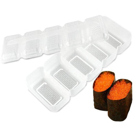 Moule à Sushi Universel - 5 Rouleaux pour Boules de Riz - Outil Bento Antiadhésif - Idée Cadeau Familial (1/5)