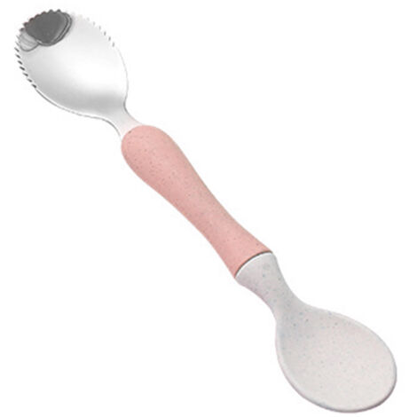 Cuillère Double Bébé pour Purée de Fruits et Grattoir Alimentaire Enfant (1/5)