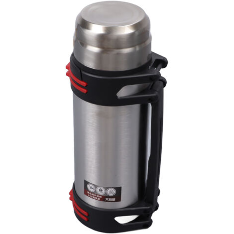 Gourde Isotherme 2L en Acier Inoxydable Double Paroi, Bouteille Thermos pour Randonnée, Pêche et Voyage