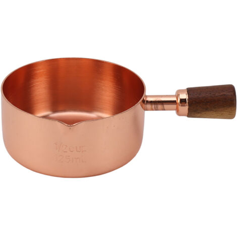 Tasse à Sauce Professionnelle en Acier Inoxydable 304 avec Poignée pour Cuisine, Banquet, Pique-nique Extérieur 125ml Or Rose (1/5)
