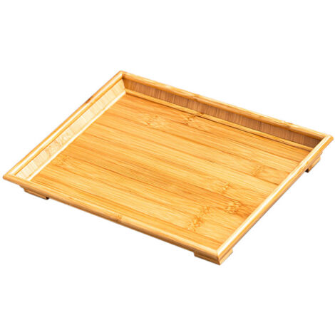 Plateau de service à thé en bambou rectangulaire, plateau à thé chinois pour cérémonie, décoration maison élégante (1/5)