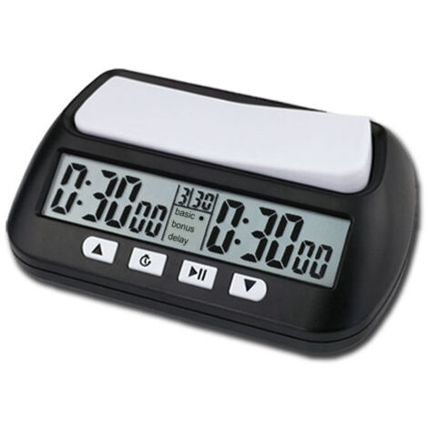 Horloge d'échecs numérique YS 902 avec alarme sonore - Version anglaise noire (1/5)