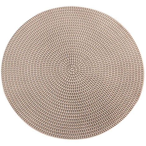 Sous-verres ronds 15cm PVC écologique antidérapant résistant à la chaleur doré (1/5)