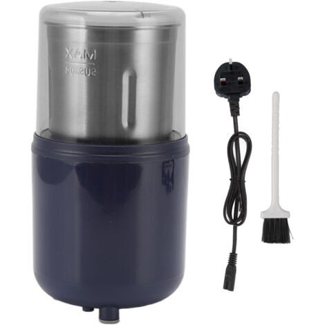 Moulin à café électrique 200W en acier inoxydable, broyeur à grains avec bouton poussoir amovible pour cuisine maison ou bureau, prise UK 250V (1/5)