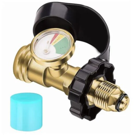Adaptateur de remplissage de réservoir de gaz avec manomètre et réducteur de pression pour filetage POL vers QCC (1/5)