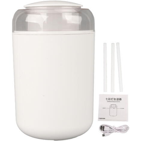 Lampe Humidificateur Ultrasonique 1.2L avec Aromathérapie et Éclairage Doux pour Chambre - Blanc (1/5)