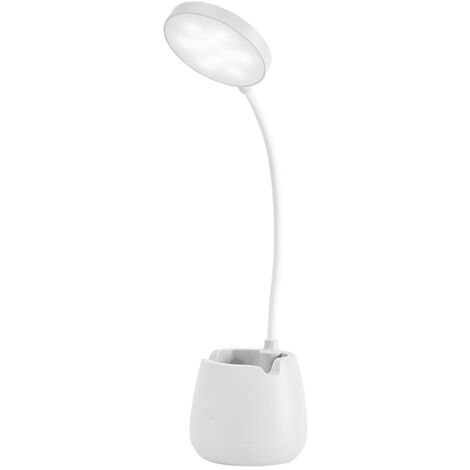 Lampe de chevet LED rechargeable flexible, protection des yeux, pour étudiant, chambre et dortoir.