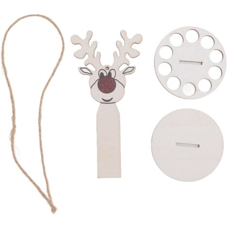 Gâteau à Argent en Bois de Noël, Ornements DIY Élégants, Décoration Festive Originale (1/5)