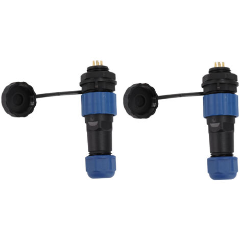 2 Pièces Connecteur Aviation SD16 Étanche IP68, Prise Femelle et Fiche Mâle SD16 6 Broches, Filetage G3/8 avec Écrou Arrière (1/5)