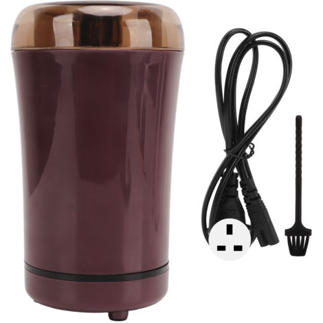 Moulin à Café Électrique Portable 150W - Lames en Acier Inoxydable pour Épices et Herbes - Fonction Multiusage - Fiche UK 220V Violet (1/5)