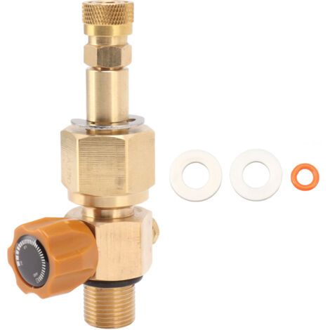 Interrupteur de Valve Haute Pression 5000Psi M18x1.5 avec Connecteur Femelle Doré 8mm pour Bouteille Gonflable CO2 (1/5)