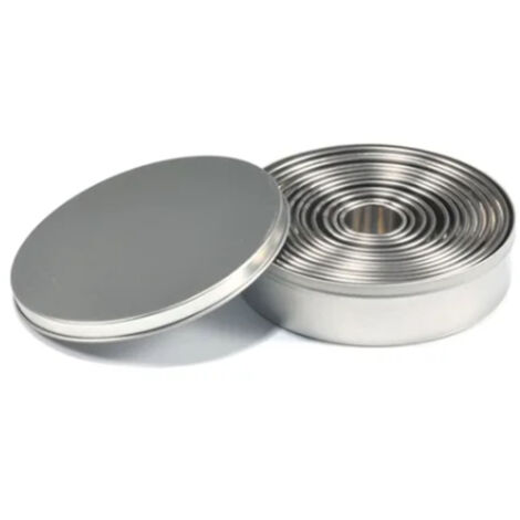 12 Pièces Moule à Biscuits en Acier Inoxydable Anti-Oxydation avec Bord Ondulé pour Pâtisserie (1/5)