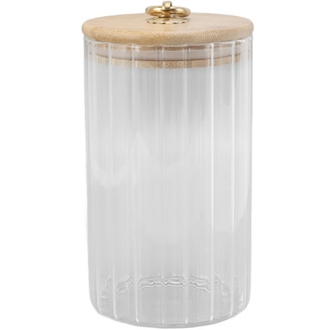 Bocal de conservation en verre transparent 750ml avec couvercle hermétique pour thé, café, sucre et fruits secs (1/5)