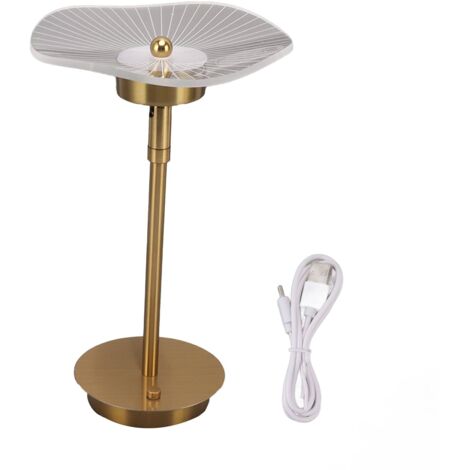 Lampe de Bureau Rechargeable USB avec Variateur d'Intensité, 3 Modes de Couleur et Finition Cuivrée (1/5)