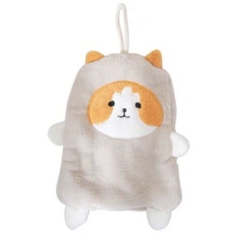Serviette Main Chien Motif Polaire Corail Absorption Rapide Séchage Rapide Accrochable Beige Clair (1/5)