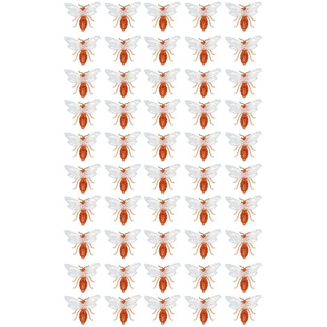 50 Pcs Décorations Abeilles Mignonnes en Plastique pour Arbre Porte Mur Jardin Extérieur (1/5)