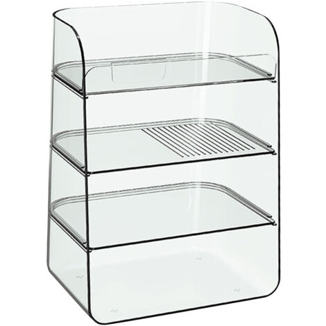 Étagère de maquillage élégante à plusieurs niveaux, organisateur transparent pour salle de bain ou chambre (1/5)