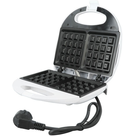 Gaufrier Mini 750W en Alliage d'Aluminium avec Plaque Antiadhésive pour Petit-déjeuner et En-cas, Prise UE 220V (1/5)