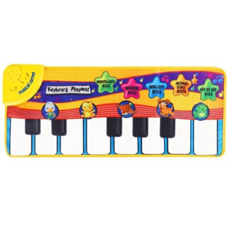 Tapis Musical Bébé Piano au Sol - Jouet Éducatif Tapis de Jeu avec Animaux et Clavier pour Enfants (1/5)