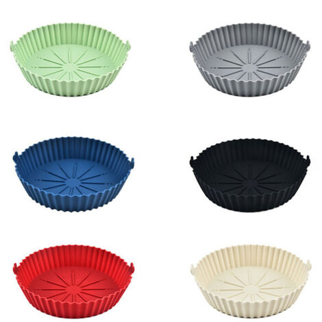 2 Pièces Tapis Silicone Friteuse Réutilisable, Résistant Haute Température, Poignées Intégrées, Grand Modèle Gris 21.5x5.5cm (1/5)