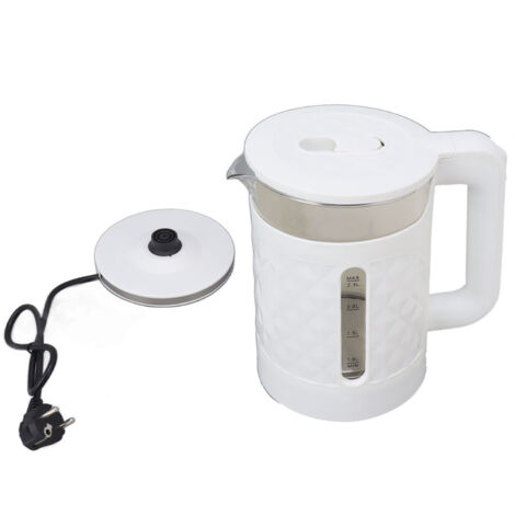 Bouilloire Électrique 2,3L 2000W - Arrêt Automatique, Sécurité Anti-Brûlure, Double Paroi, Prise UE 220V, Blanc (1/5)