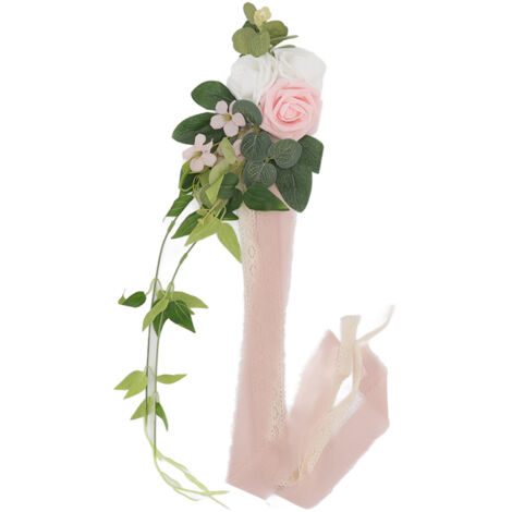 Fleur Artificielle pour Dos de Chaise de Mariage - Rose Élégante à Multiples Couches - Décoration Réaliste pour Réception 17049 (1/5)