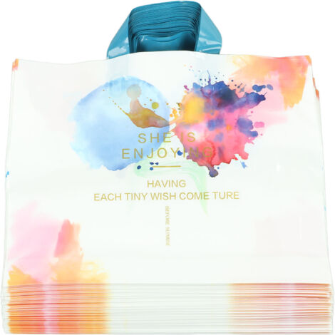 50 Sacs Cadeau avec Poignées pour Vêtements Enfants - Emballage Boutique 38x30x8cm - Idéal Fille Garçon (1/5)