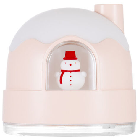 Humidificateur d'air mignon design maison de neige, silencieux USB, pour chambre, rose, à brancher (1/5)