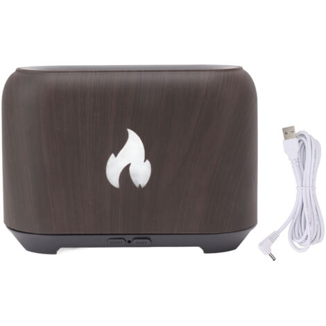 Diffuseur de Flamme 3D USB 130ML avec 7 Lumières LED Colorées, Humidificateur à Grain Profond 5V pour Maison (1/5)