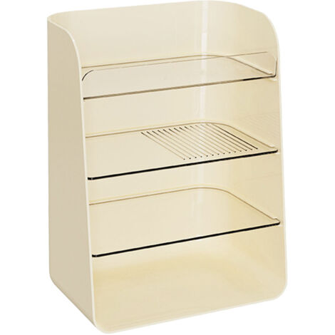 Étagère de maquillage élégante à plusieurs niveaux, organisateur de salle de bain et chambre, couleur beige (1/5)
