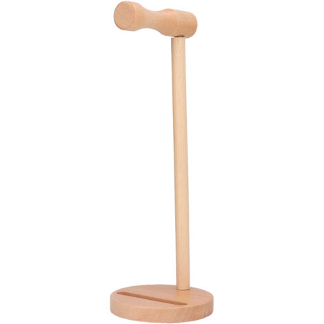Support pour casque en bois de hêtre, porte-casque détachable, rangement bureau et domicile (1/5)
