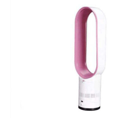 Ventilateur sans pales ultra silencieux avec purification d'air et télécommande - Ventilateur colonne élégant pour maison et dortoir - Rouge rosé 220V EU